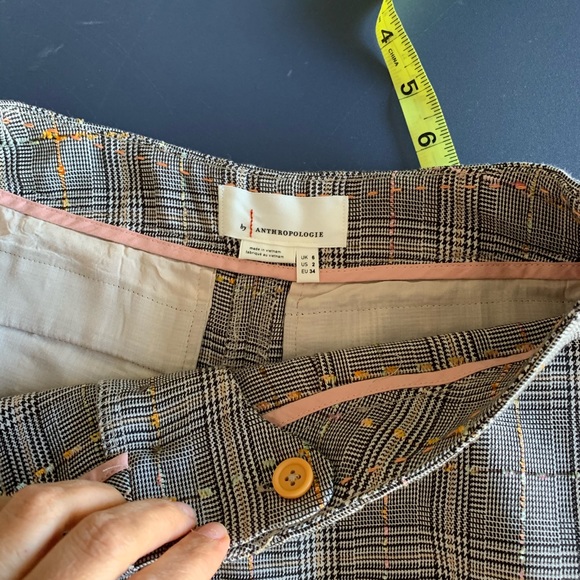 NWT Anthropologie Roma plaid chenille trousers - Picture 8 of 8